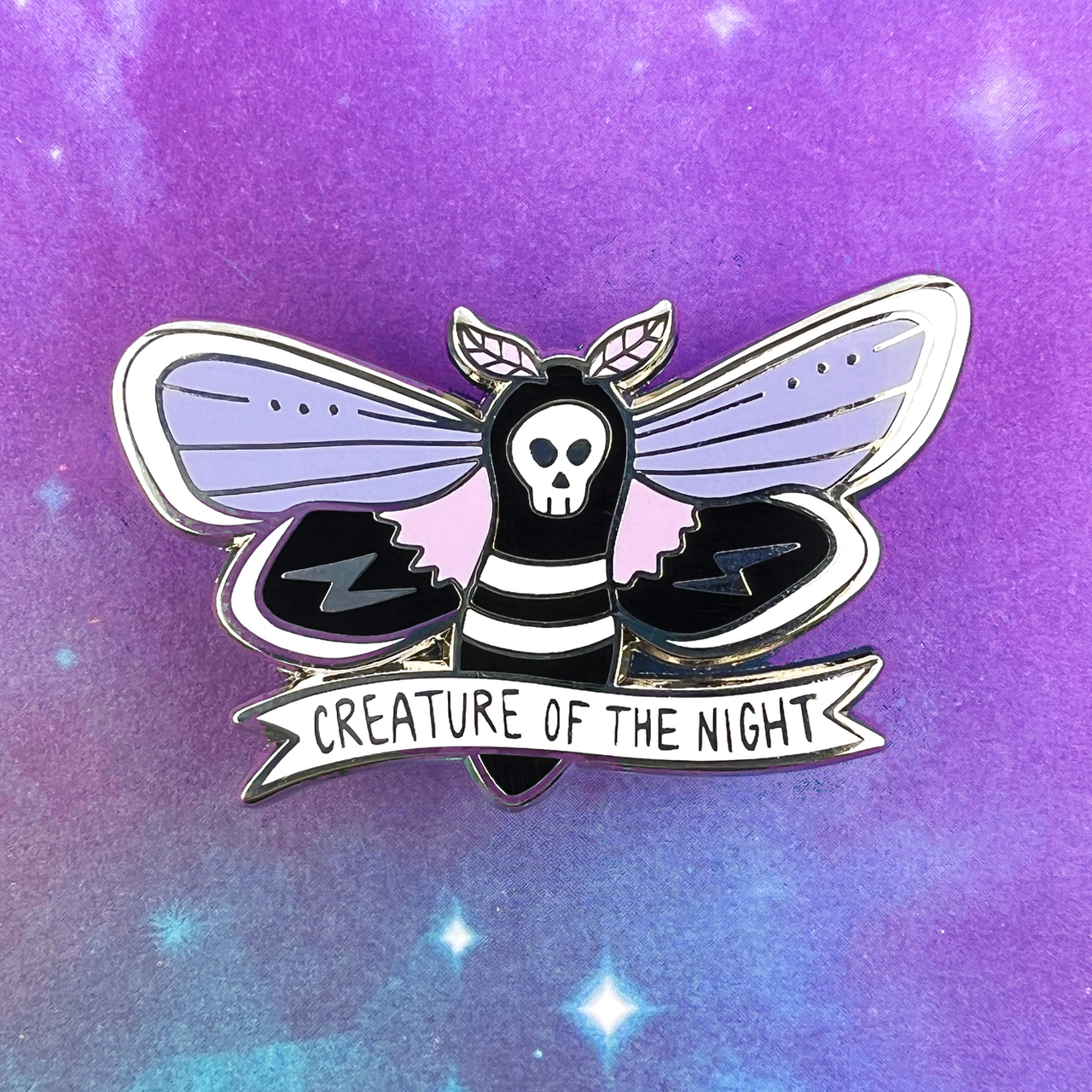 BAND OF WEIRDOS CREATURE OF THE NIGHT MOTH ENAMEL PIN