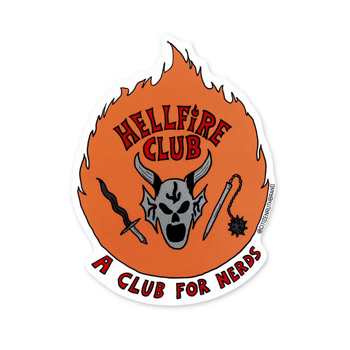 HELLFIRE CLUB FOR NERDS STICKER