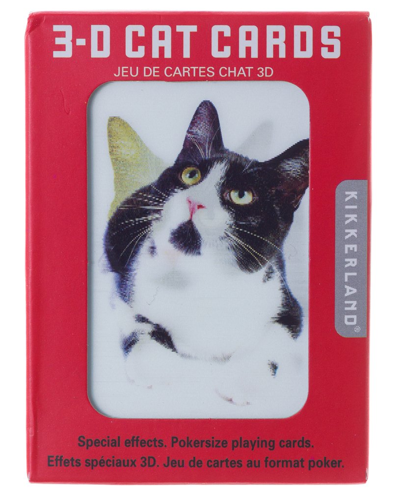 3-D PLAYING CARDS CATS