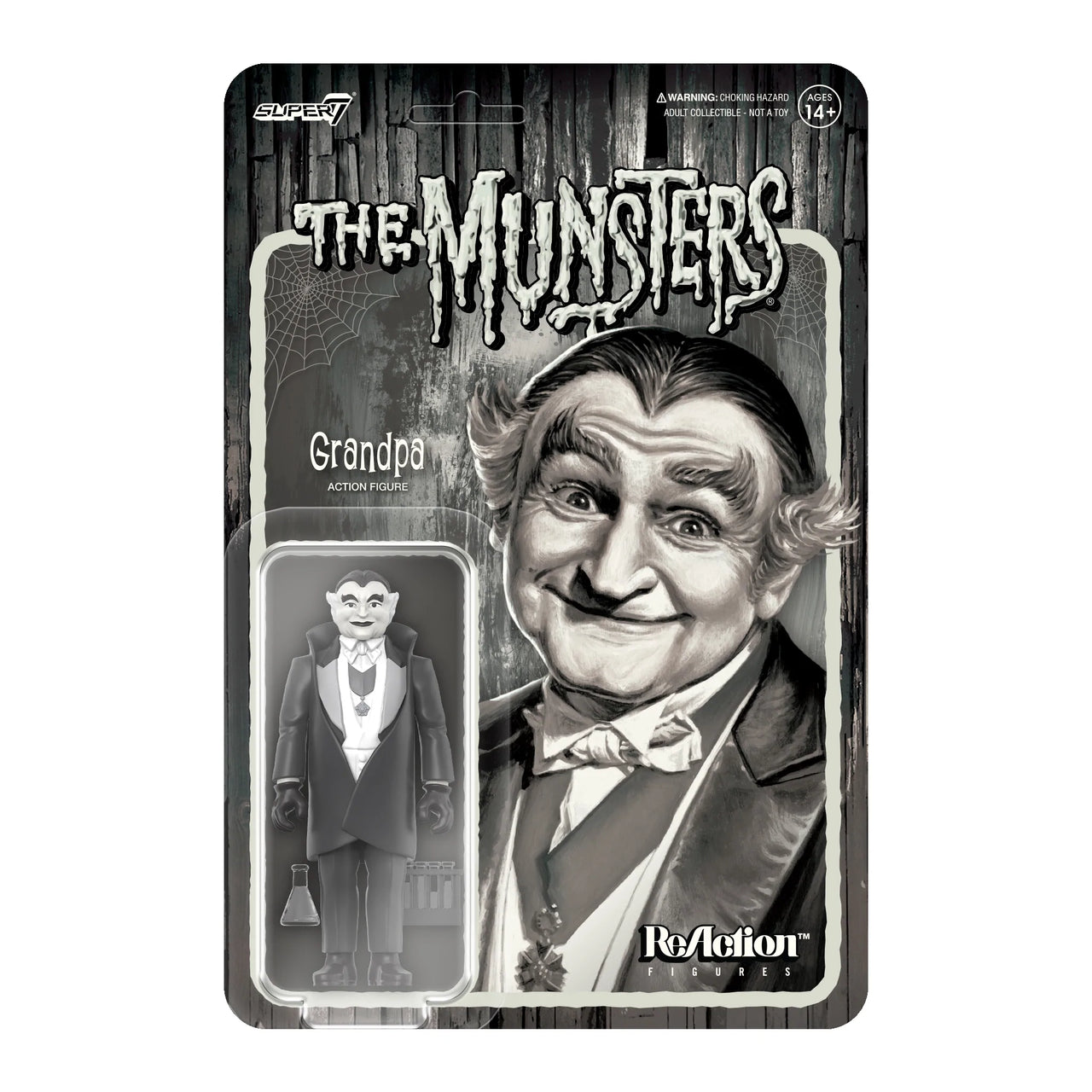 REACTION: THE MUNSTERS GRANDPA GRAYSCALE FIGURE