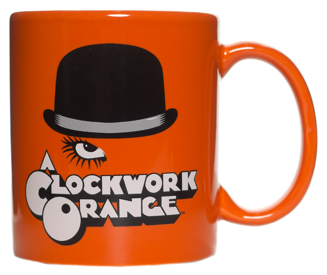 A CLOCKWORK ORANGE HAT COFFEE MUG