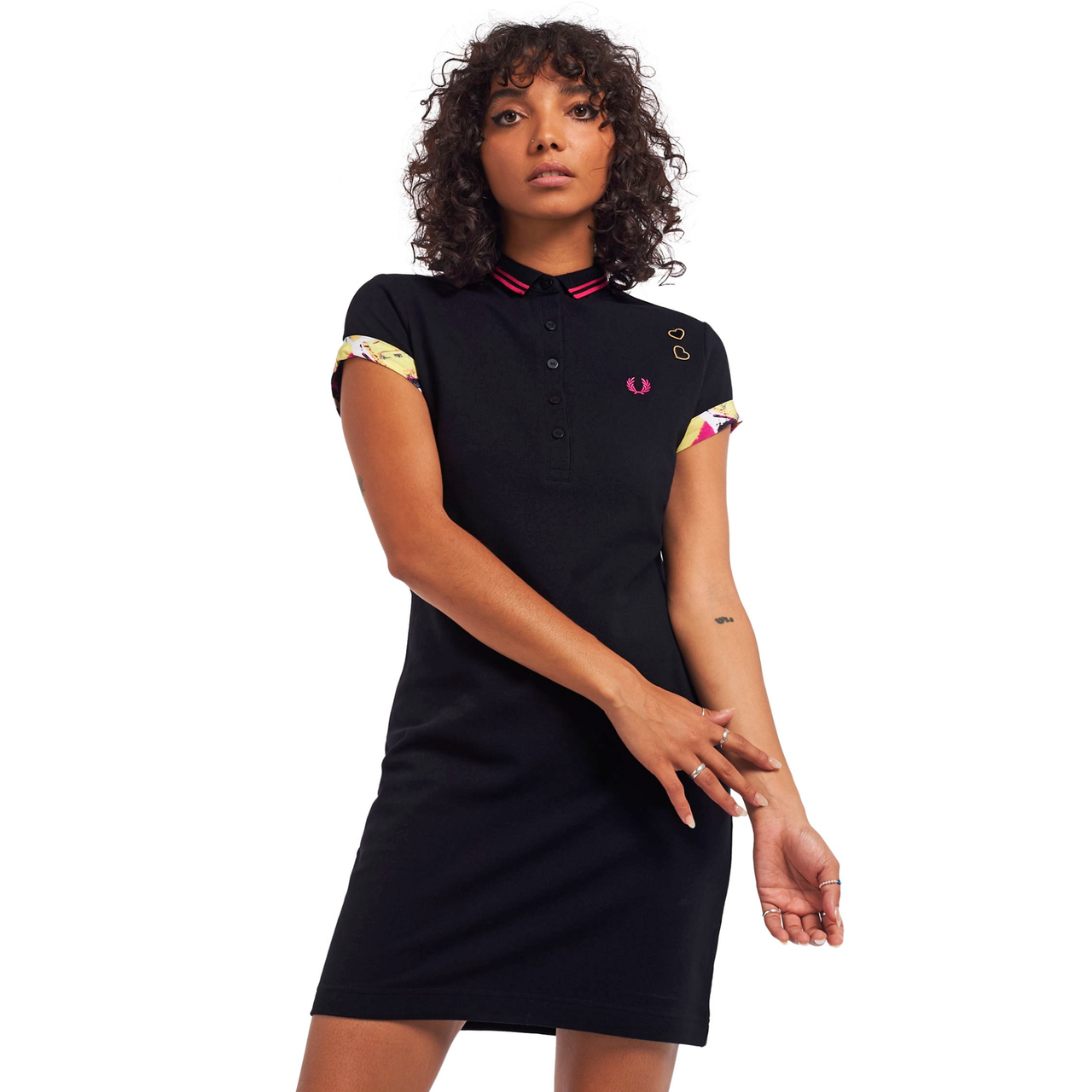 FRED PERRY AMY WINEHOUSE CONTRAST TRIM PIQUE DRESS