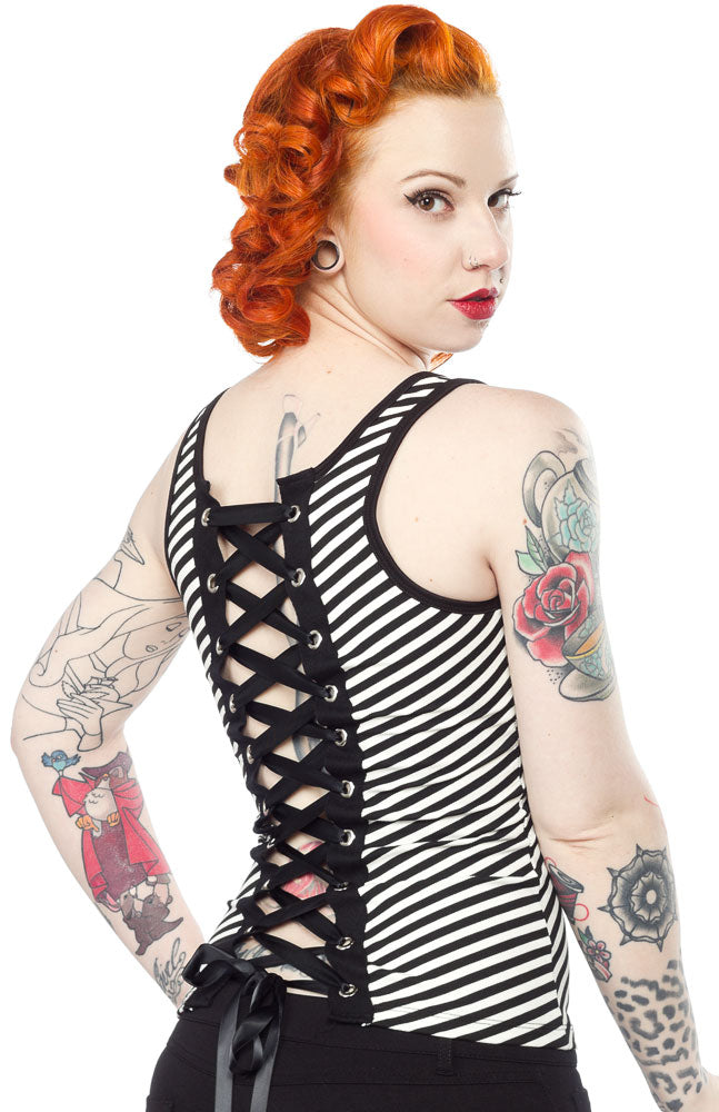 FOLTER BLOOD LINES CORSET TANK TOP