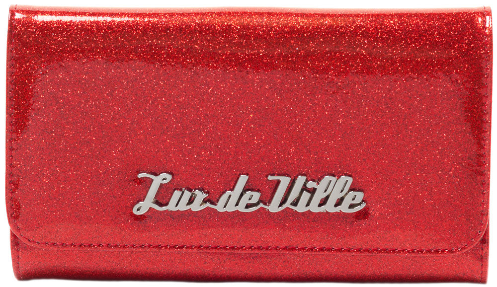 LUX DE VILLE MISS LUX WALLET RED SPARKLE
