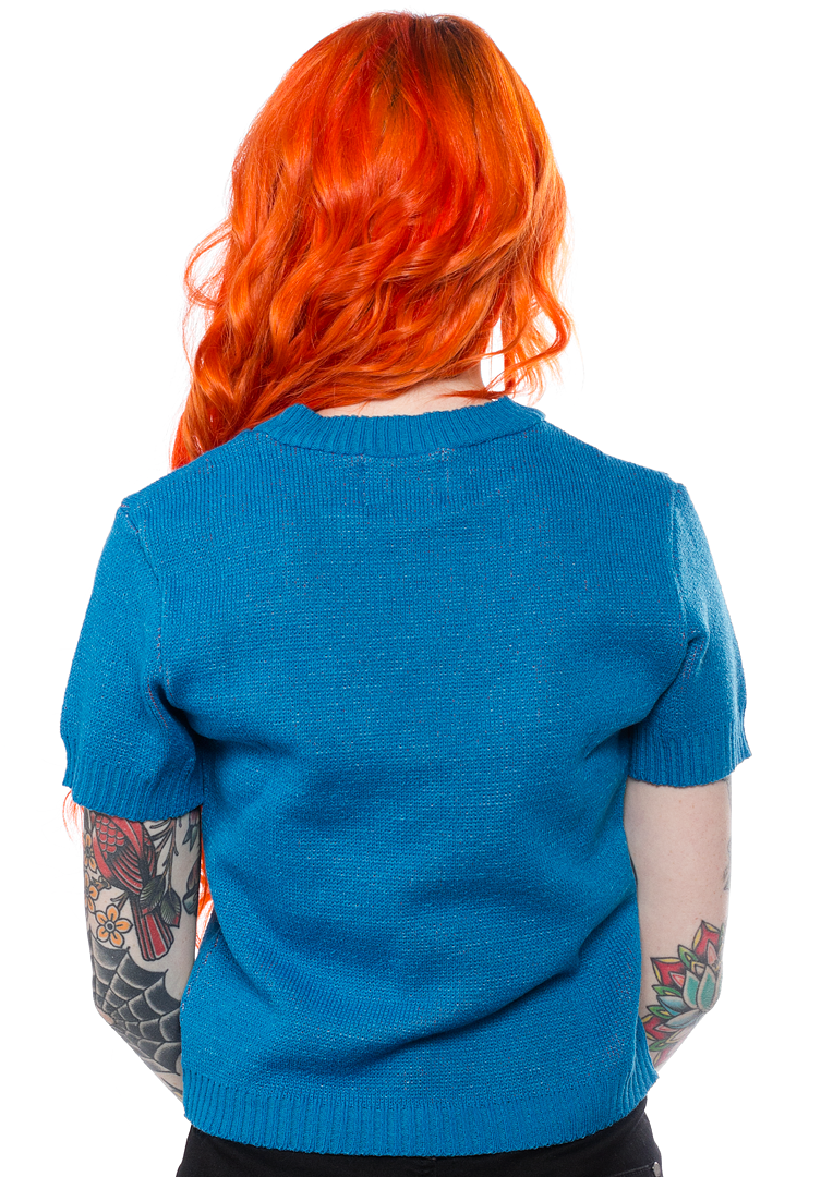 MISS FORTUNE SPACE AGE BOBBIE SWEATER BLUE