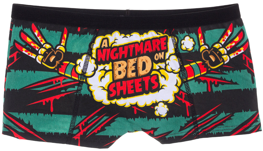 PERIOD PANTIES BOYSHORTS NIGHTMARE ON BED SHEETS
