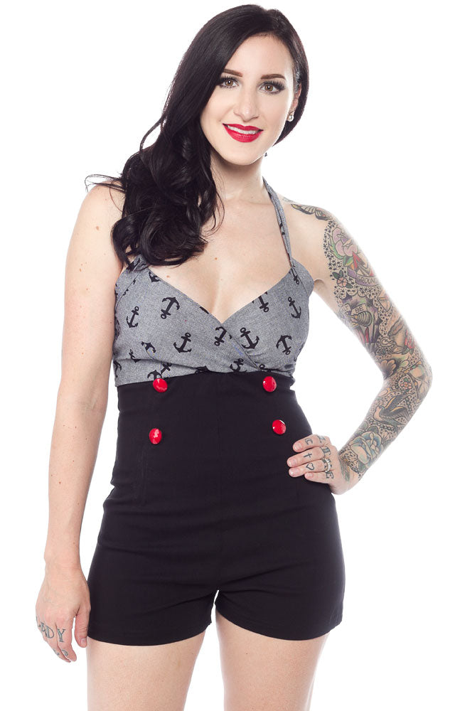 PINKY PINUPS ANCHOR ROMPER