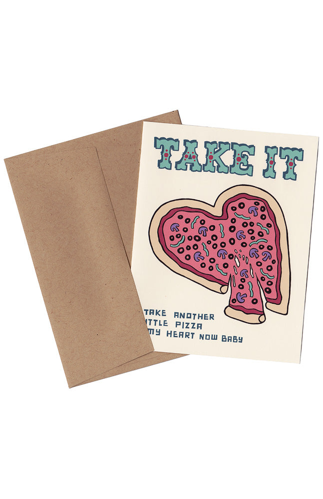 PIZZA MY HEART GREETING CARD