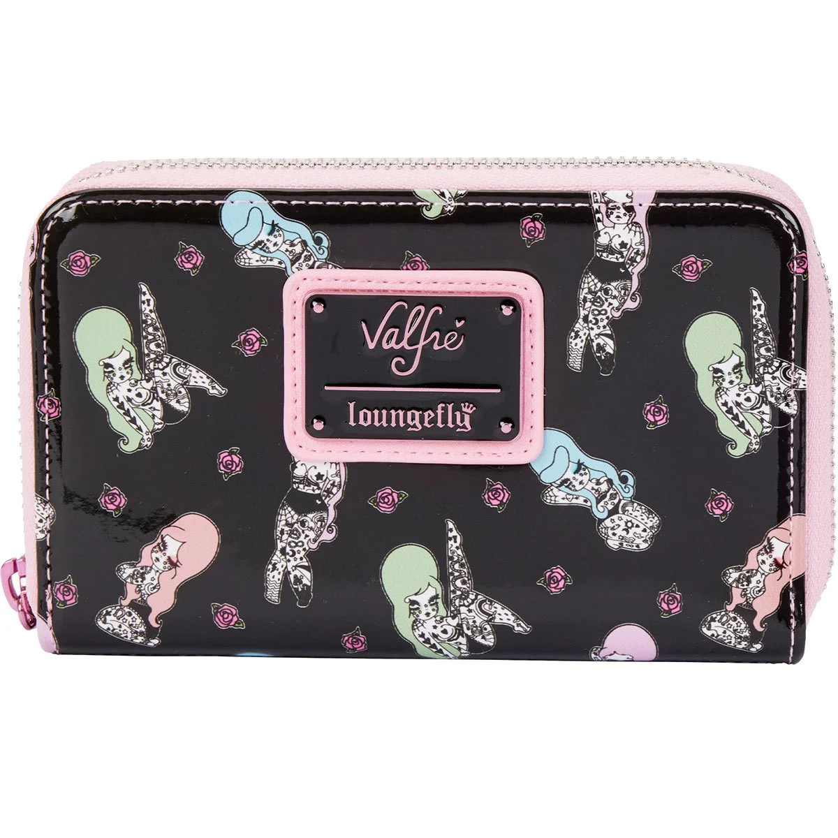 LOUNGEFLY VALFRE TATTOO ZIP WALLET
