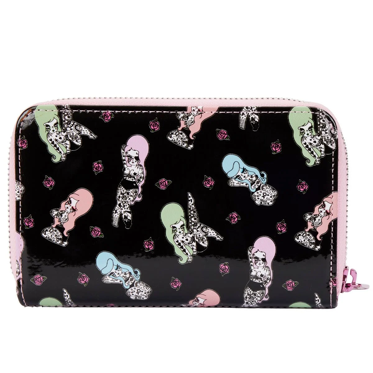 LOUNGEFLY VALFRE TATTOO ZIP WALLET