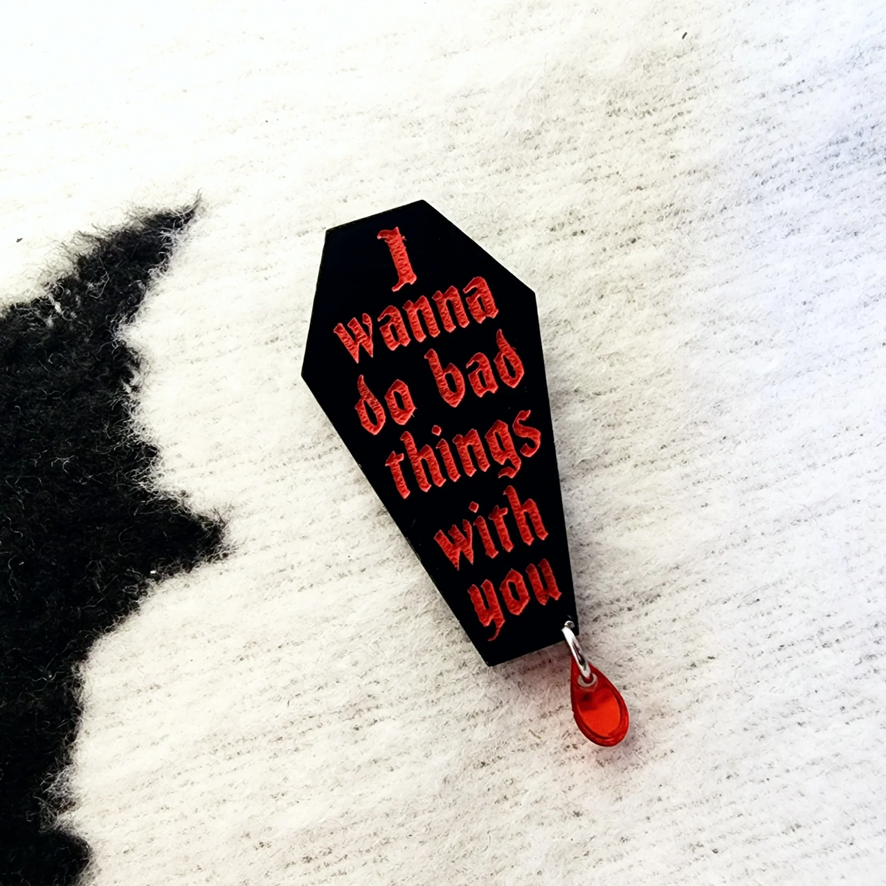 MALA BAD THINGS WITH YOU COFFIN ACRYLIC BROOCH