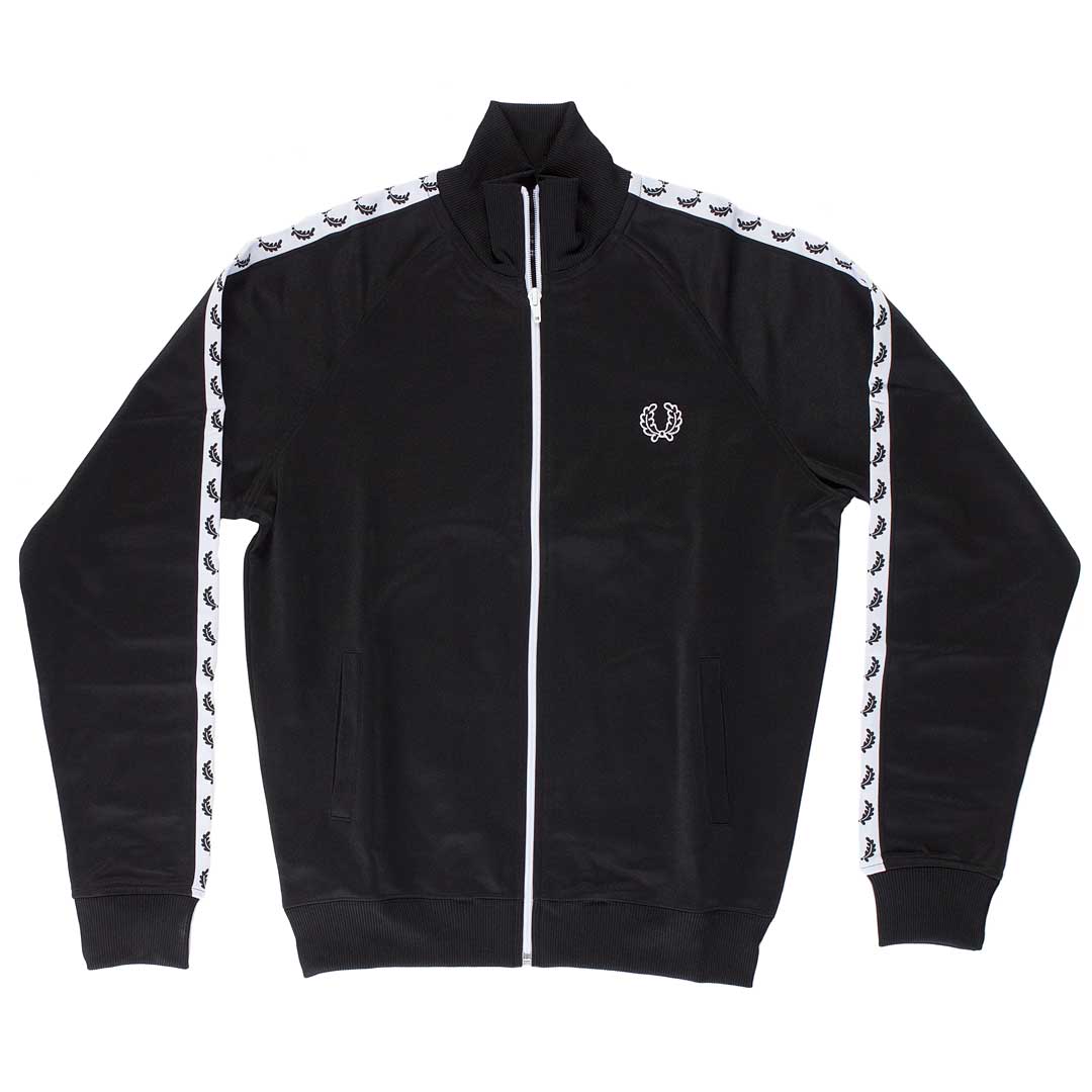 FRED PERRY LAUREL TAPED TRACK JACKET BLACK
