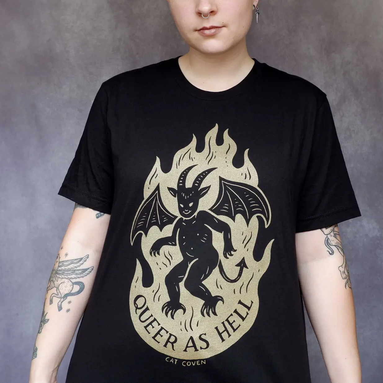CAT COVEN QUEER AS HELL T SHIRT