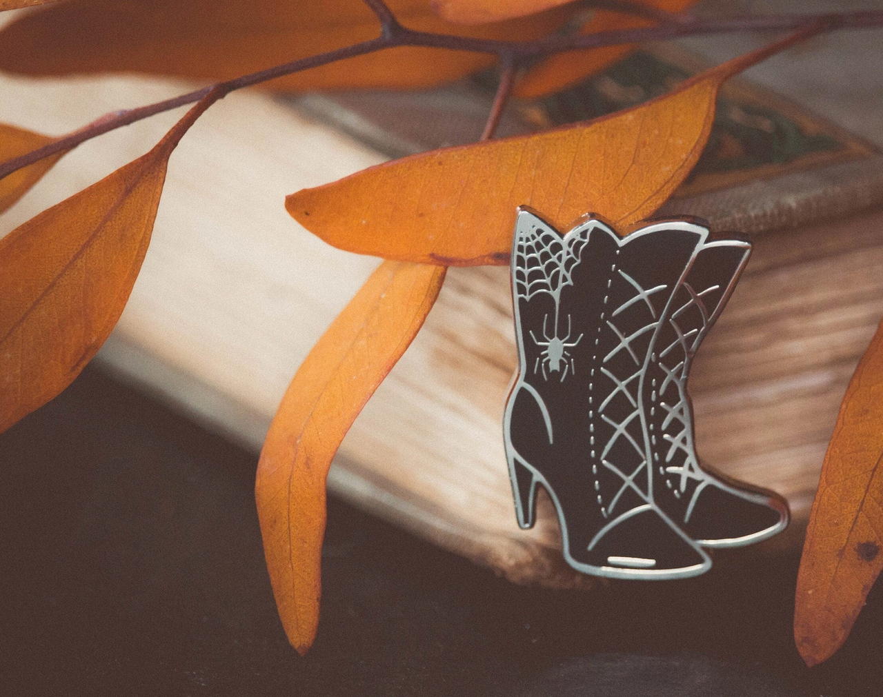 THE PICKETY WITCH BOOTS ENAMEL PIN