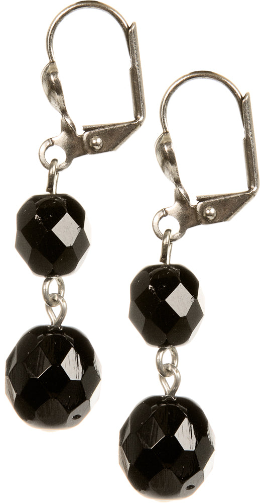 CLASSIC HARDWARE BEADS & BOWS EARRINGS BLACK