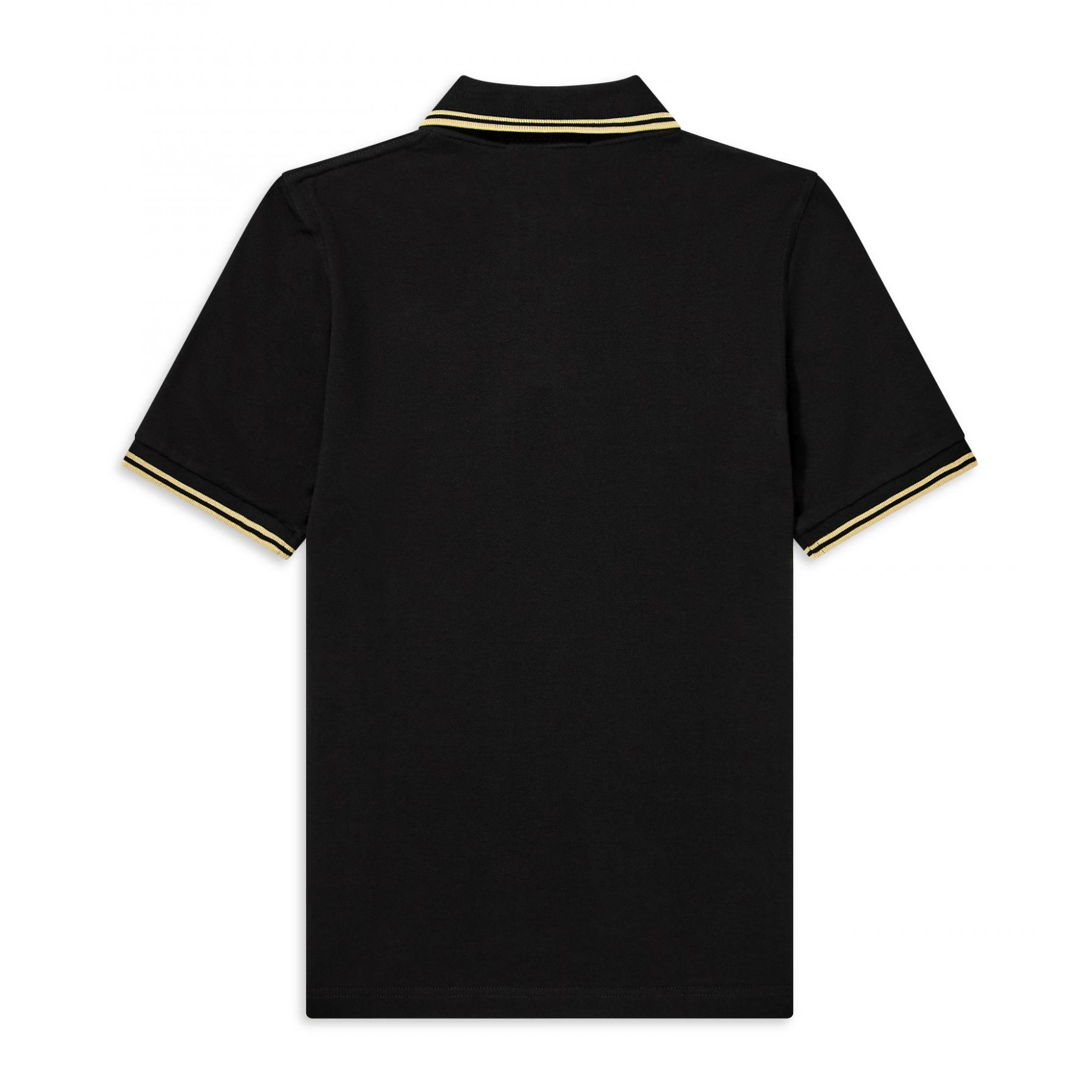 FRED PERRY TWIN TIPPED POLO SHIRT BLK/CHAMPAGNE