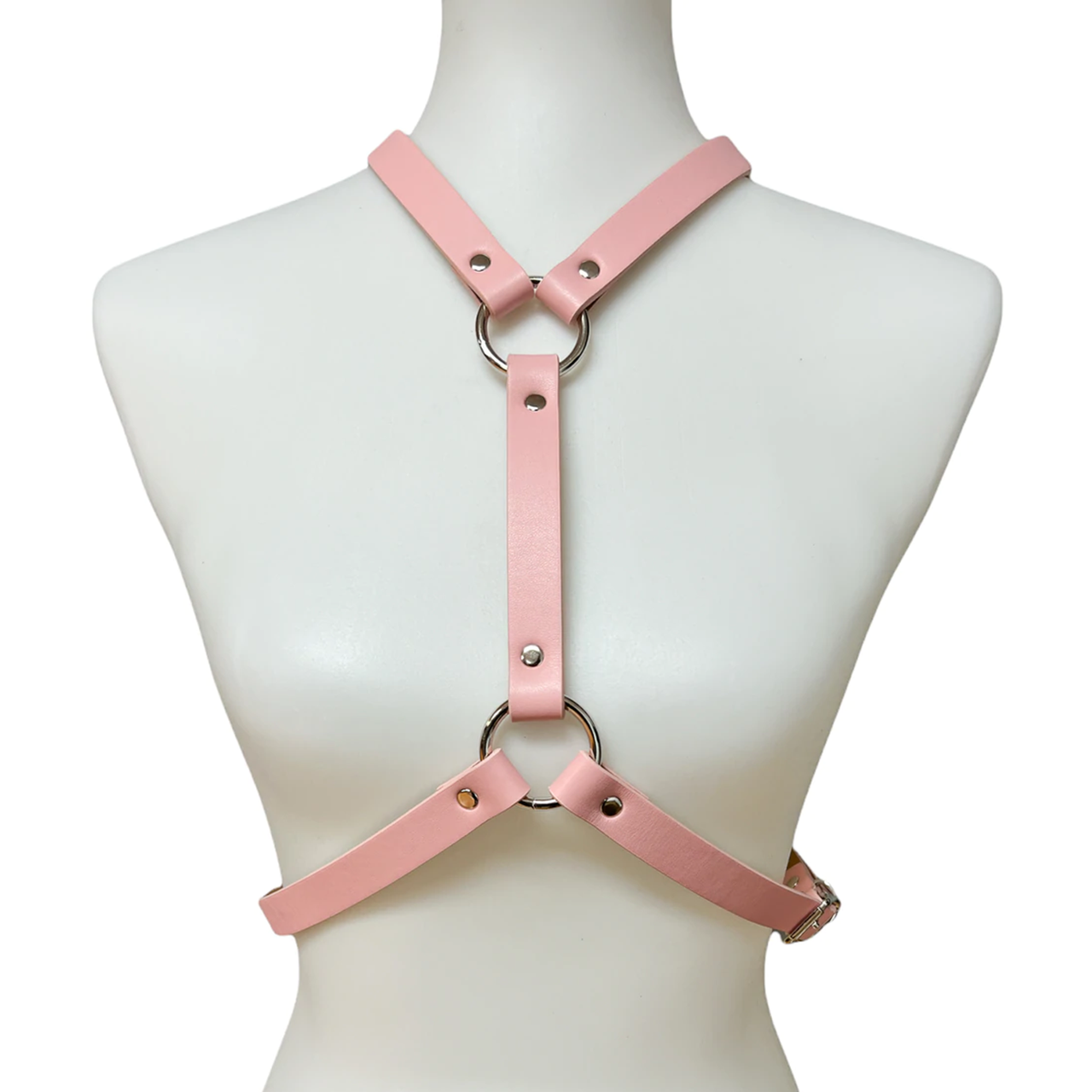 VEGAN Y HARNESS WITH O RINGS PINK