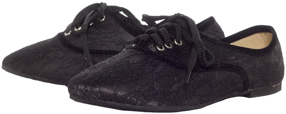 ACE OF LACE OXFORD SHOES BLACK