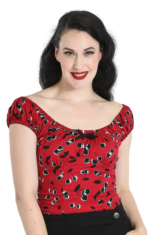 HELL BUNNY ALISON TOP RED