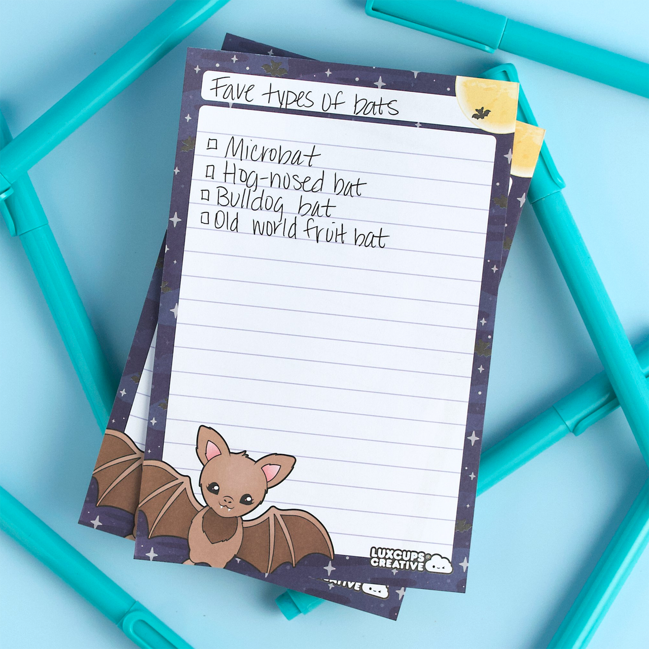 LUXCUPS CREATIVE BABY BAT NOTEPAD