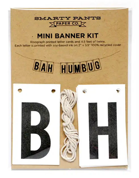SMARTY PANTS PAPER BAH HUMBUG BANNER