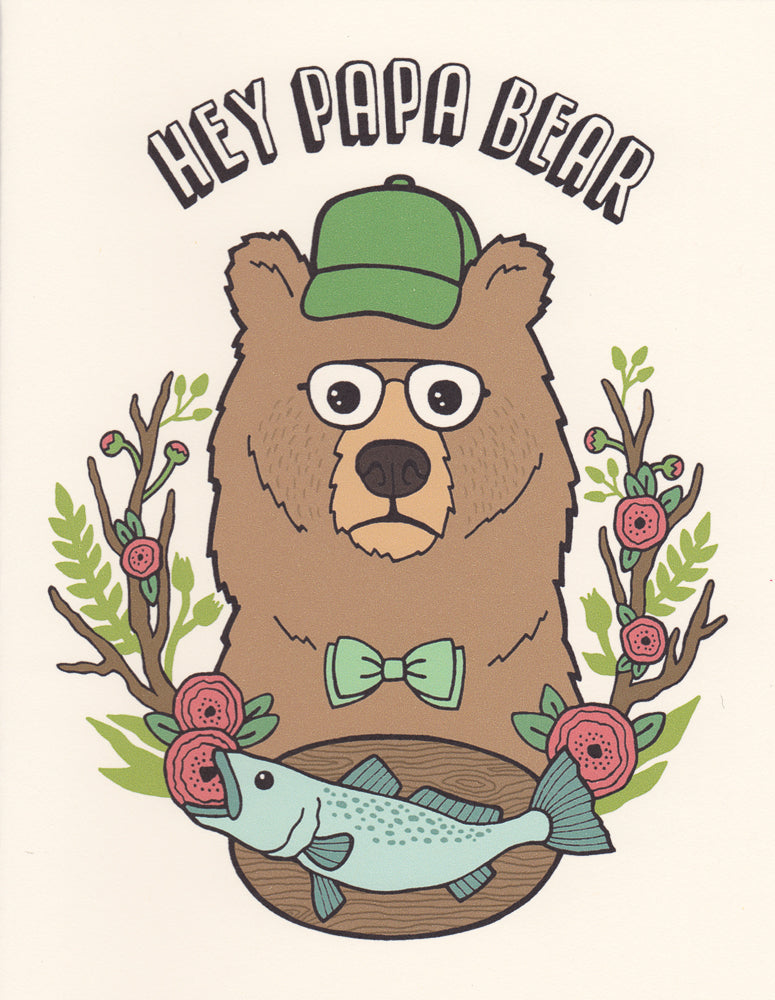 HEY PAPA BEAR GREETING CARD