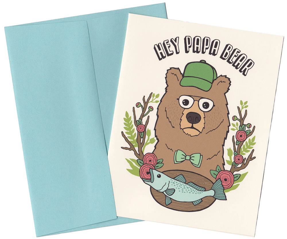 HEY PAPA BEAR GREETING CARD