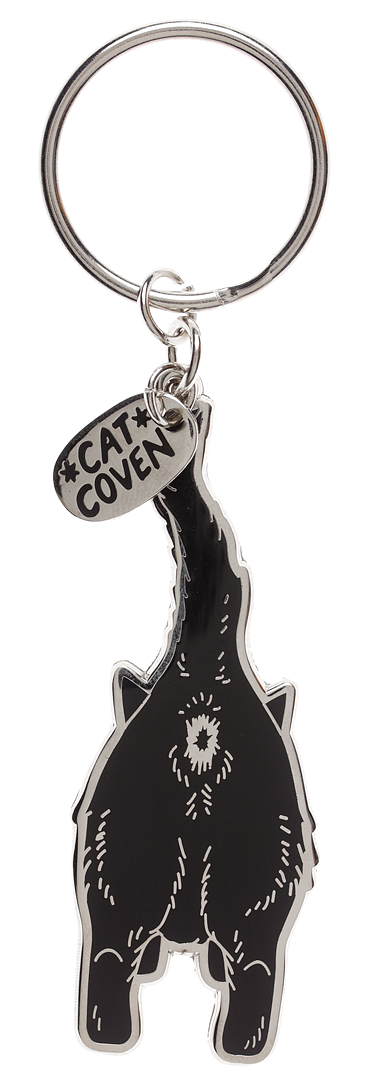 CAT COVEN CAT BUTT DOUBLE SIDED KEYCHAIN