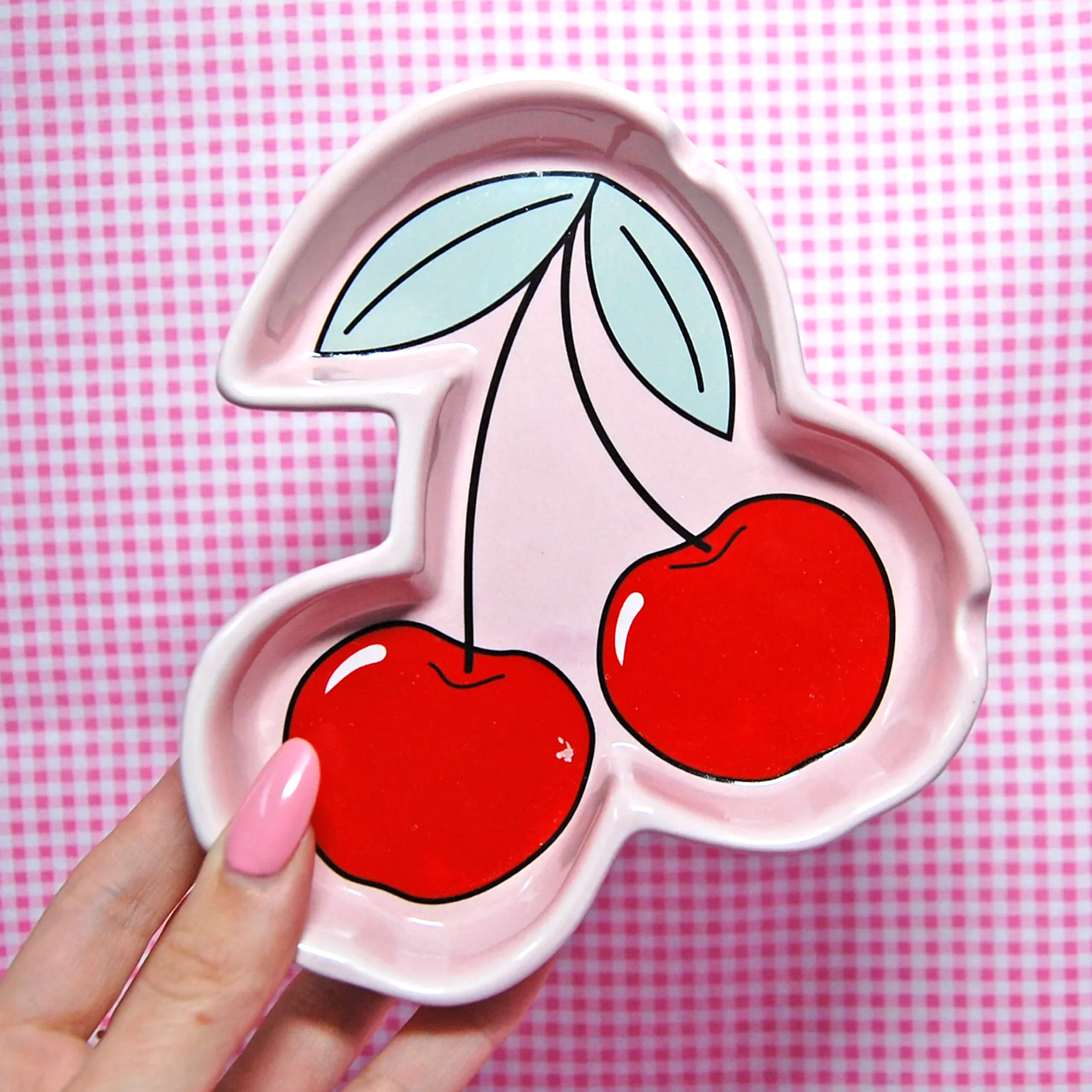A SHOP OF THINGS CHERRY CERAMIC ASH TRAY