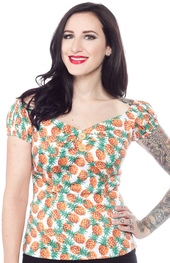 COLLECTIF DOLORES PINEAPPLE TOP