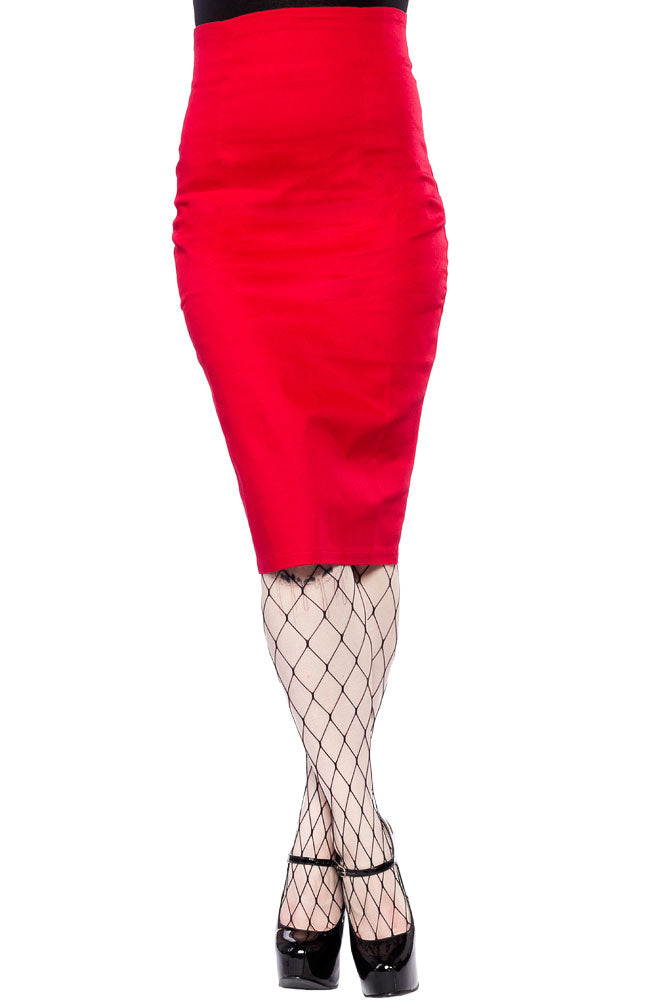 COLLECTIF FIONA SKIRT RED