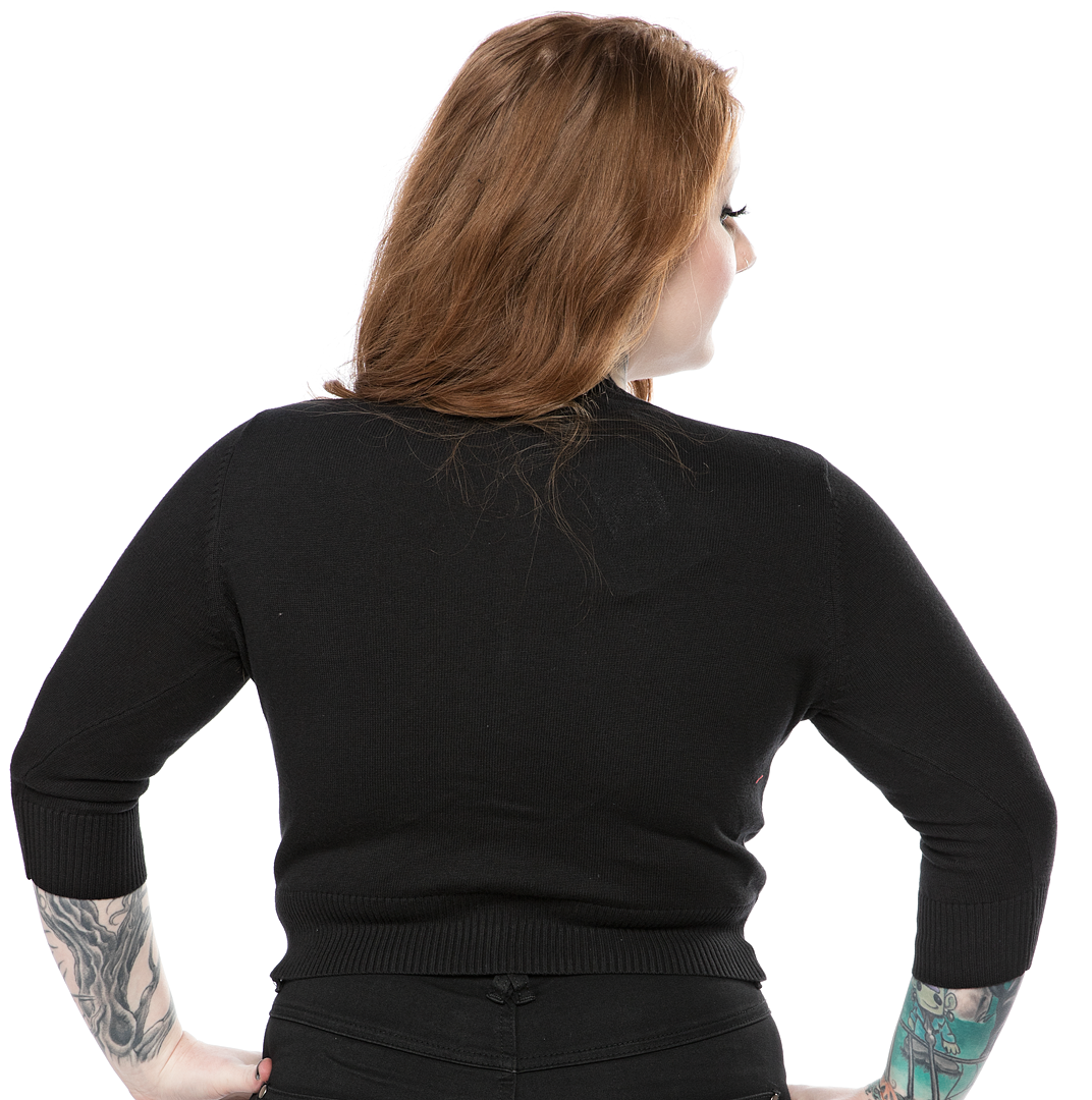 COLLECTIF LUCY SCAREDY CATS CARDIGAN