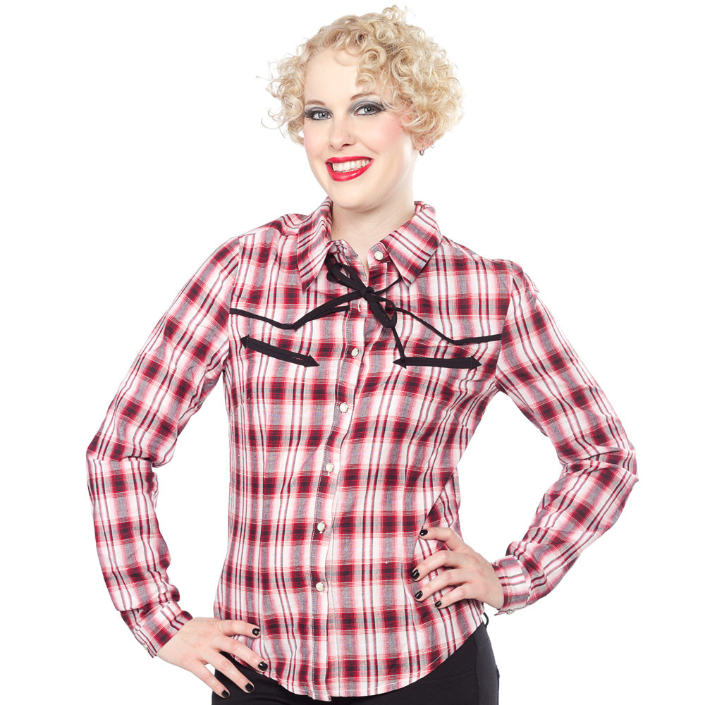 COLLECTIF RENO SUMMER WESTERN SHIRT RED