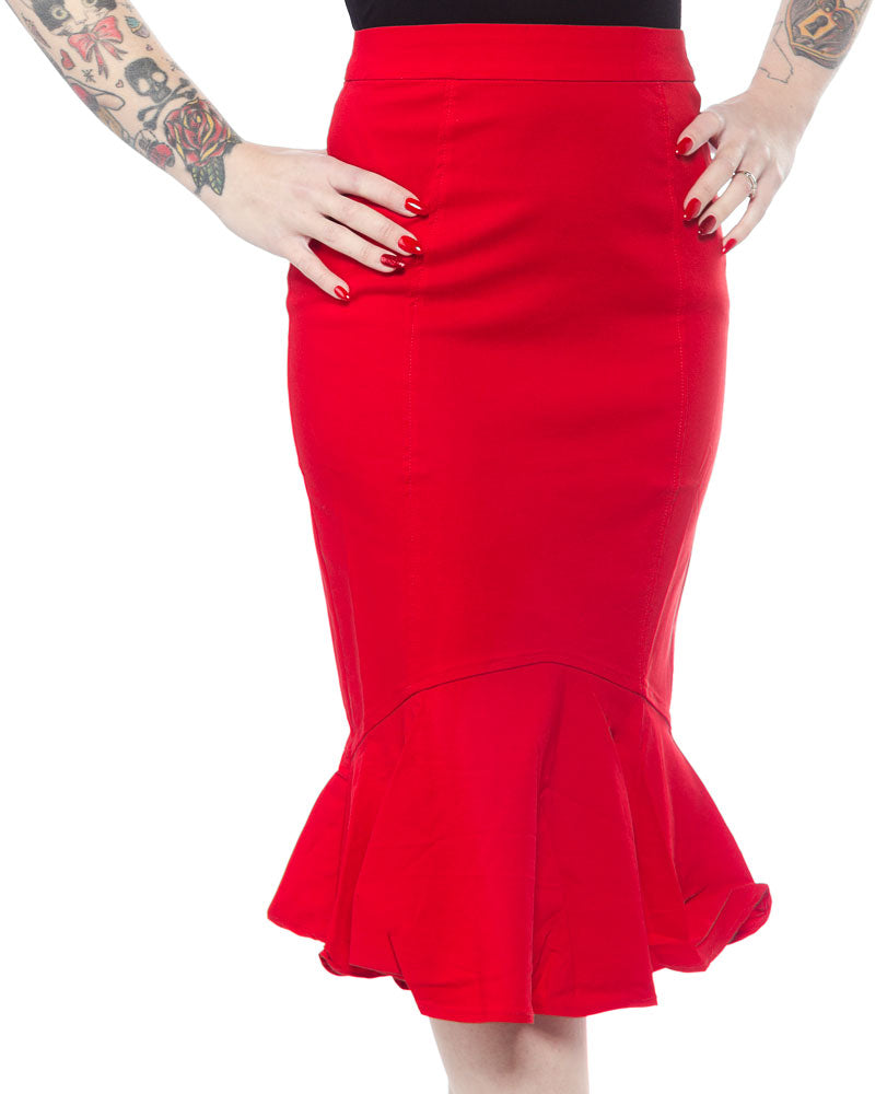 COLLECTIF WINIFRED FISHTAIL SKIRT