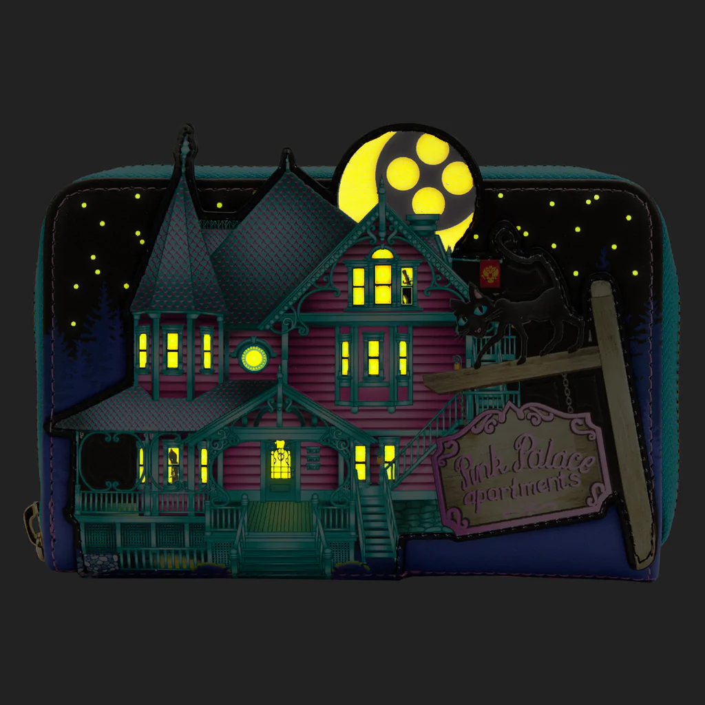 LOUNGEFLY CORALINE GLOW-IN-THE-DARK HOUSE WALLET