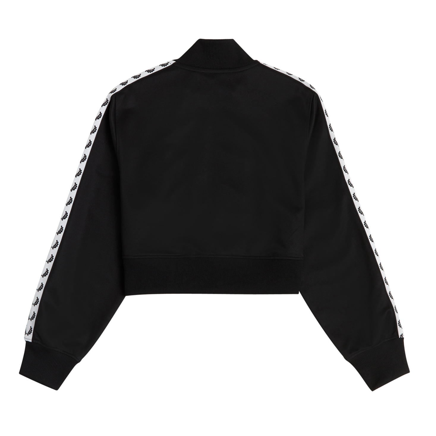 FRED PERRY CROPPED TAPED TRACK JACKET BLACK