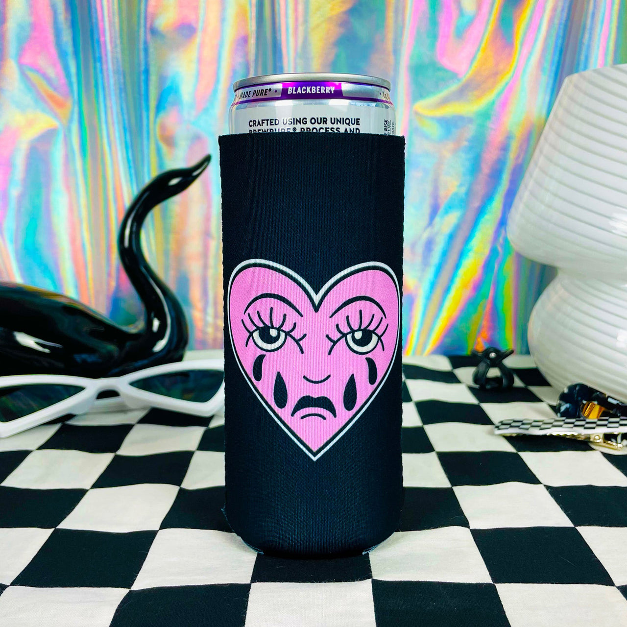 A SHOP OF THINGS CRYING HEART SELTZER KOOZIE