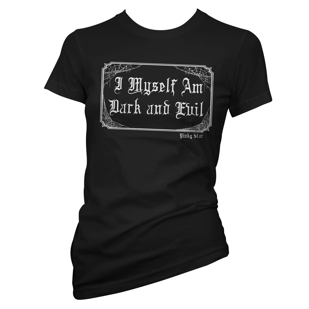 PINKY STAR DARK AND EVIL FITTED TEE
