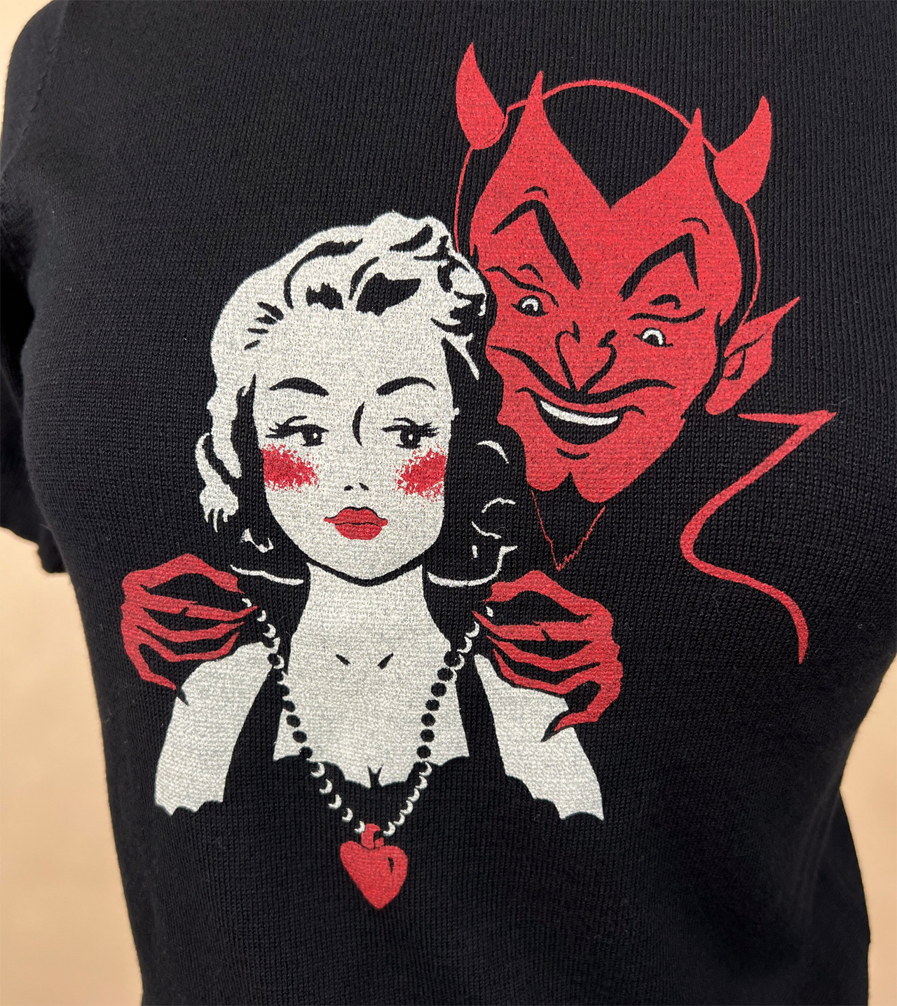 MISCHIEF MADE DEAL WITH THE DEVIL SHORT SLEEVE SWEATER
