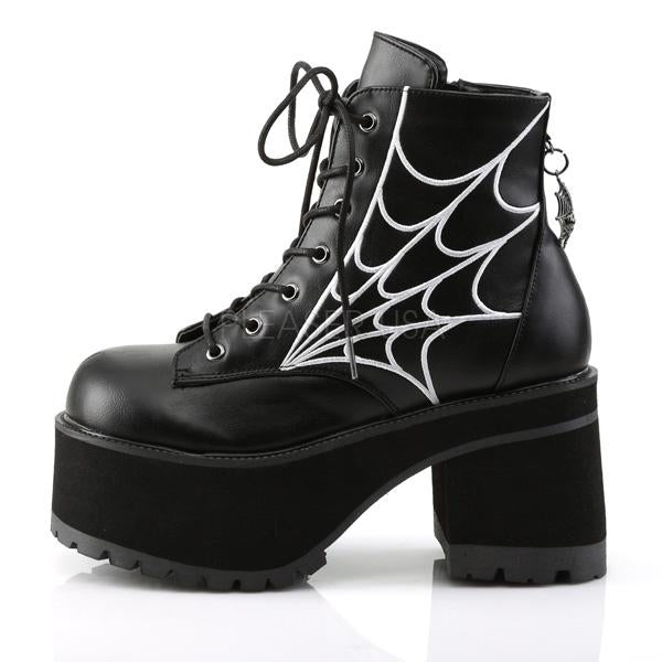 DEMONIA SPIDERWEB RANGER LACE-UP ANKLE BOOTS