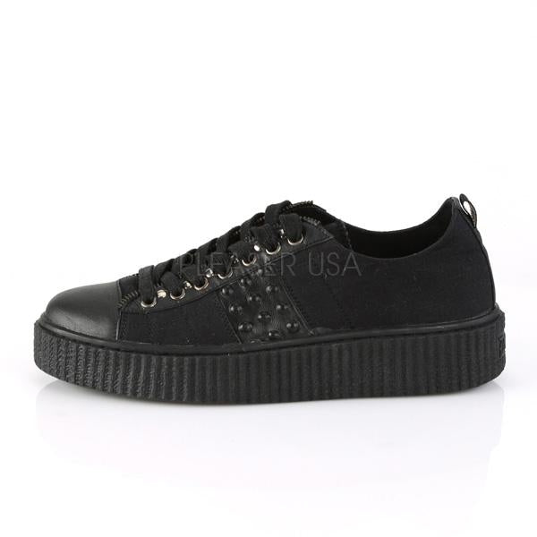 DEMONIA STUDDED CANVAS SNEAKERS