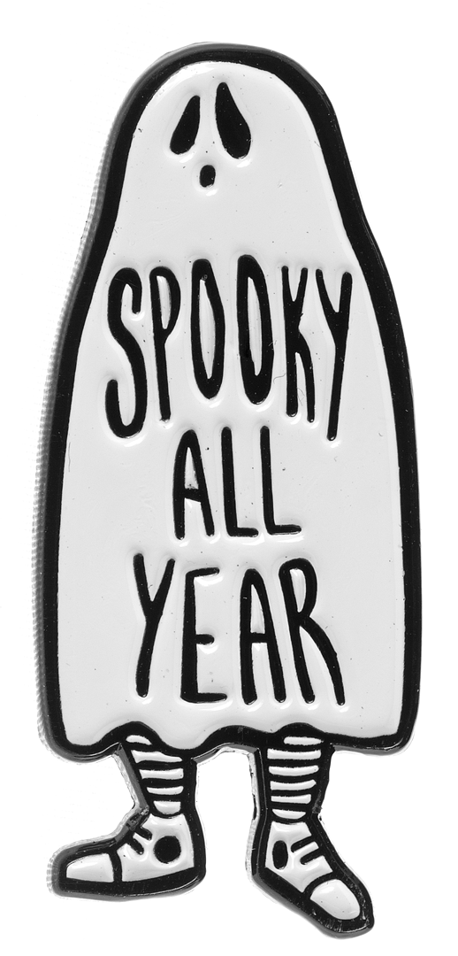 ECTOGASM SPOOKY ALL YEAR GHOST ENAMEL PIN