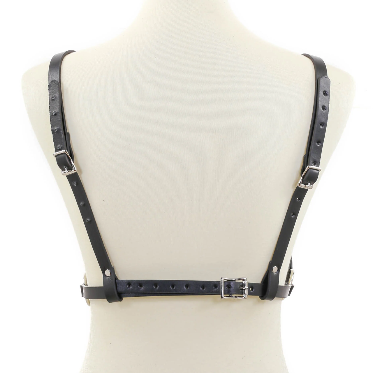 EIGHT STRAP HARNESS BLACK LEATHER