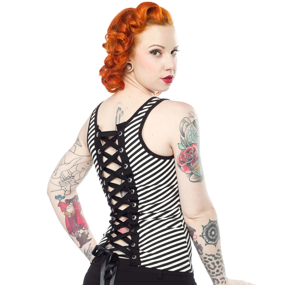 FOLTER BLOOD LINES CORSET TANK TOP