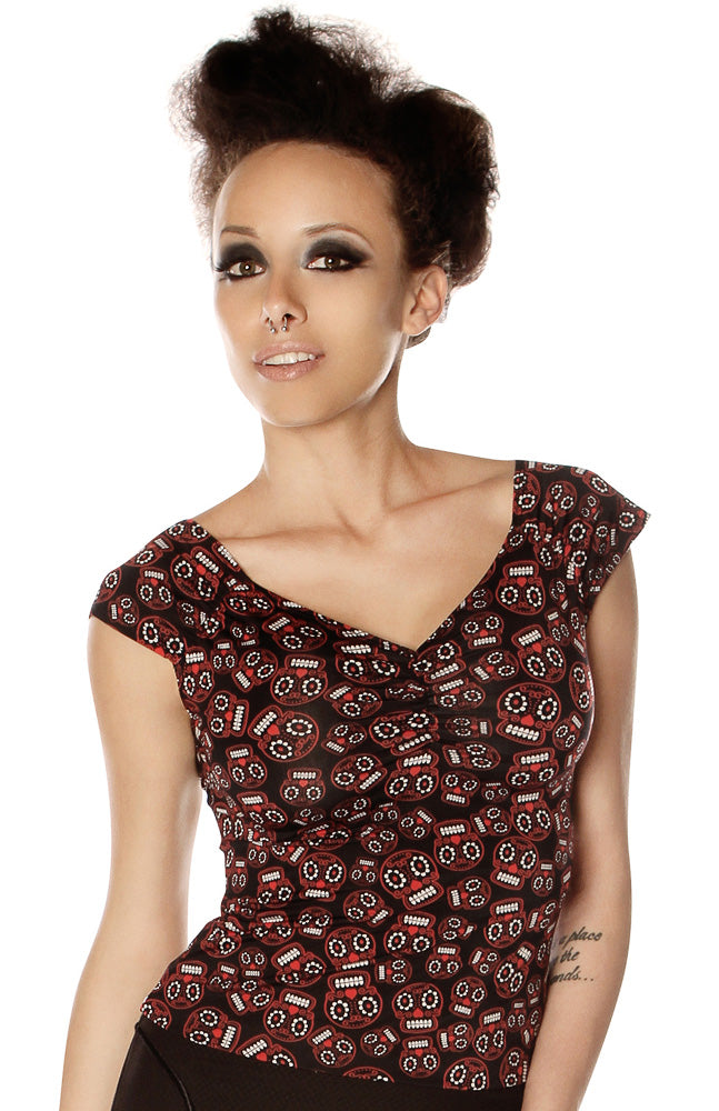 FOLTER SKULLS LIKE CANDY TOP