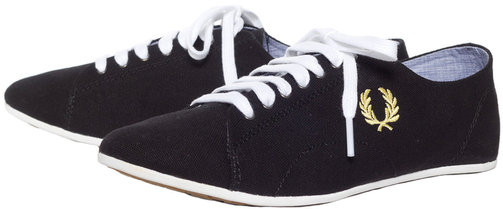 FRED PERRY ALLEY CANVAS SHOES BLACK
