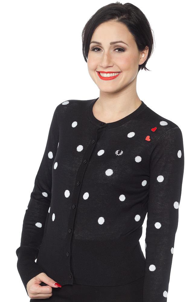 FRED PERRY AMY WINEHOUSE POLKA DOT CARDIGAN