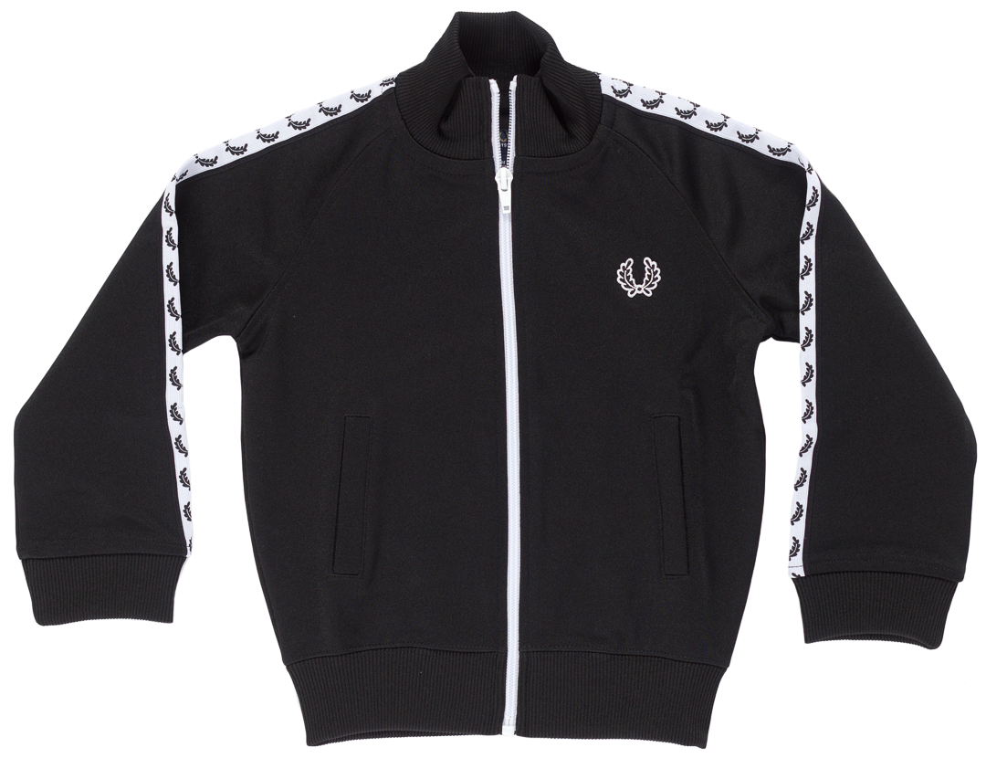 FRED PERRY KIDS LAUREL WREATH TAPED TRACK JACKET BLK