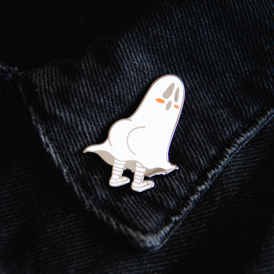 ECTOGASM BOOTY GHOST ENAMEL PIN