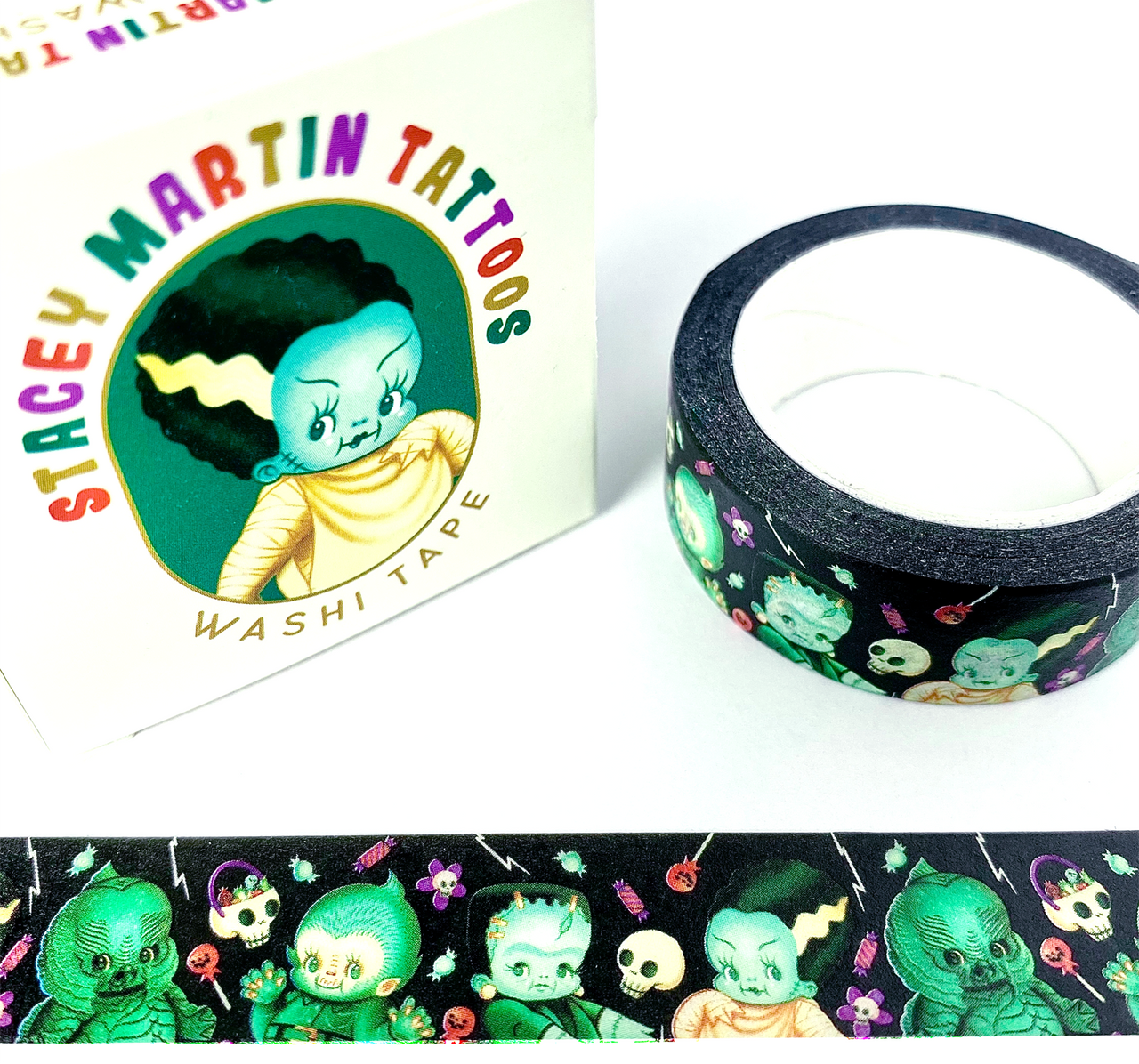 STACEY MARTIN TATTOOS GHOUL FRIENDS MONSTER KEWPIE WASHI TAPE